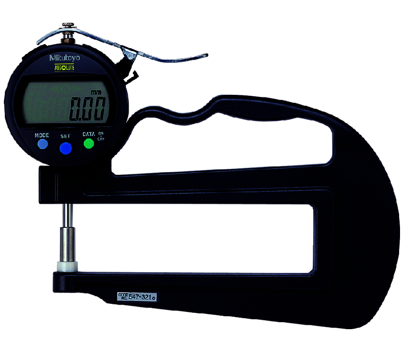 Mitutoyo ABSOLUTE Digimatic gyors-vastagságmérő nagy mérőcsőrrel és kerámia mérőtapintóval, IP42, 0-10 mm, 0.01 mm (547-321) termék fő termékképe