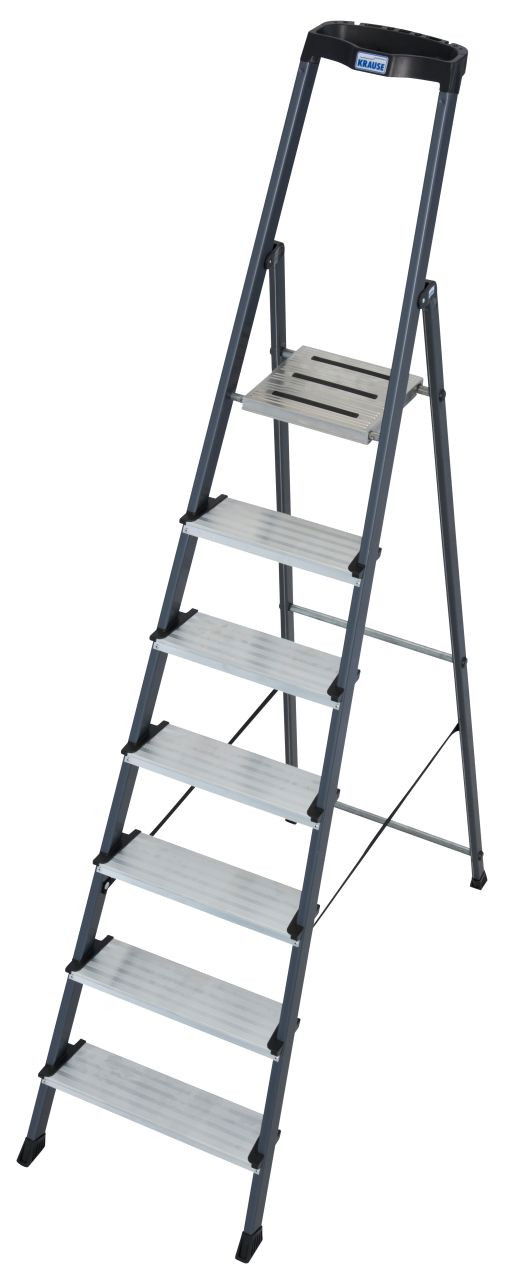 Krause MONTO Securo egy oldalon járható lépcsőfokos állólétra, eloxált, 7 fokos termék fő termékképe