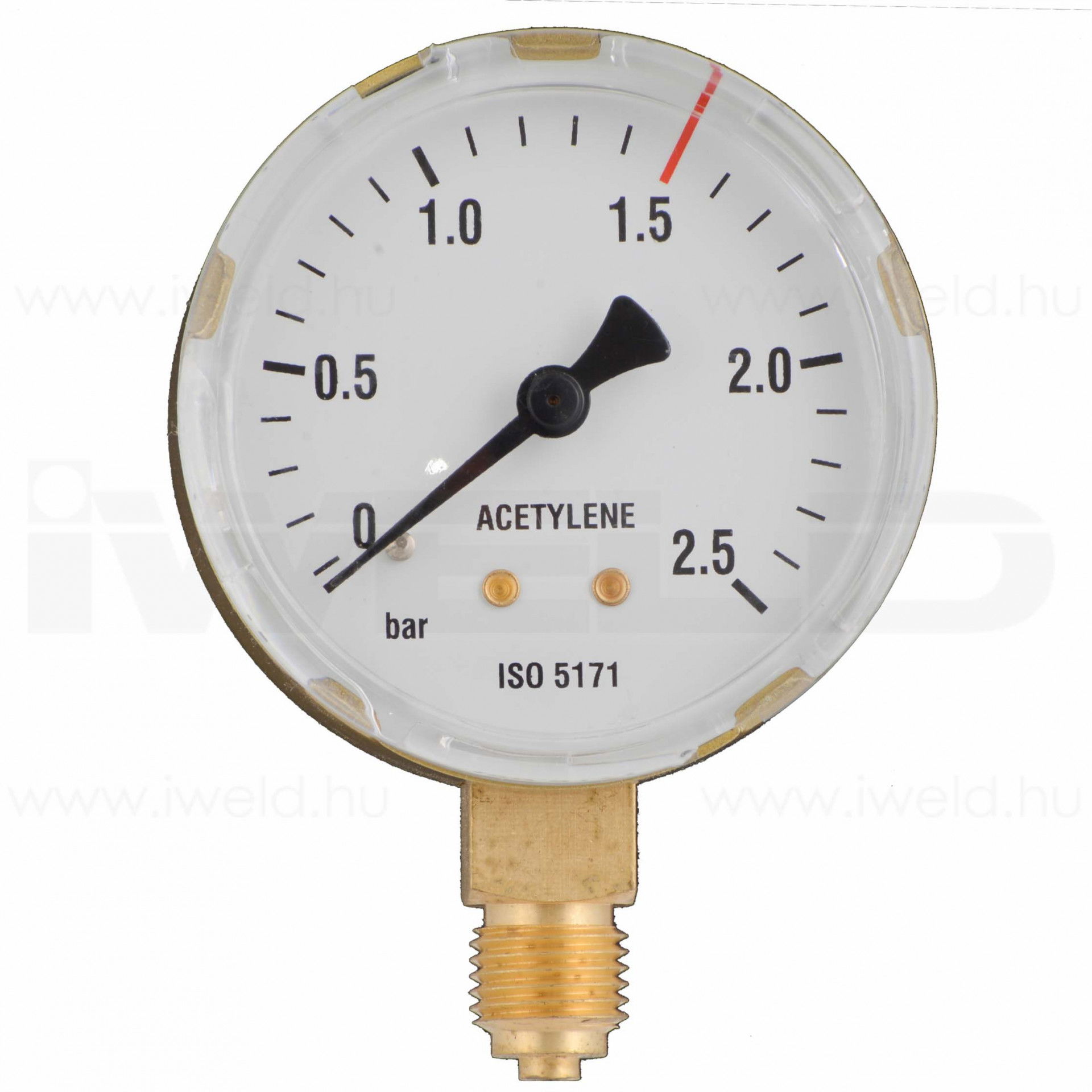Manométer acetilén 2.5/1.5 bar 63mm termék fő termékképe