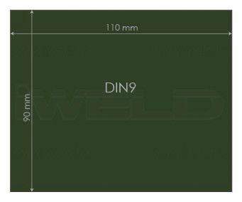 Védőüveg DIN 9 90x110mm termék fő termékképe