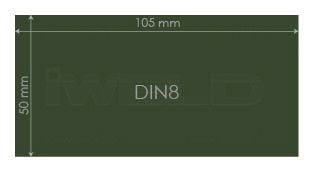 Védőüveg DIN 8 50x105mm termék fő termékképe