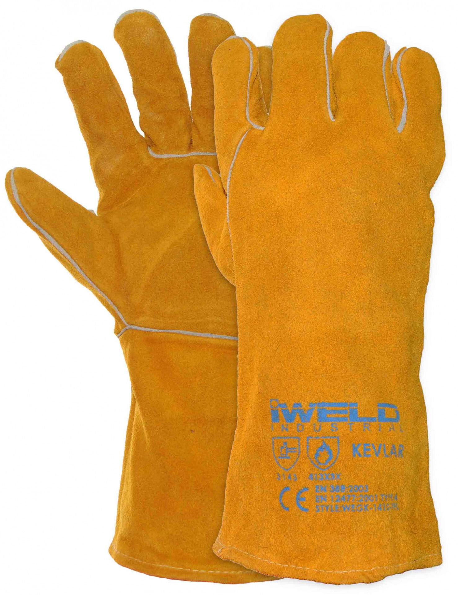 iWELD hegesztő védőkesztyű, bélelt, KEVLAR 14" (WEGK-1410-YL) termék fő termékképe