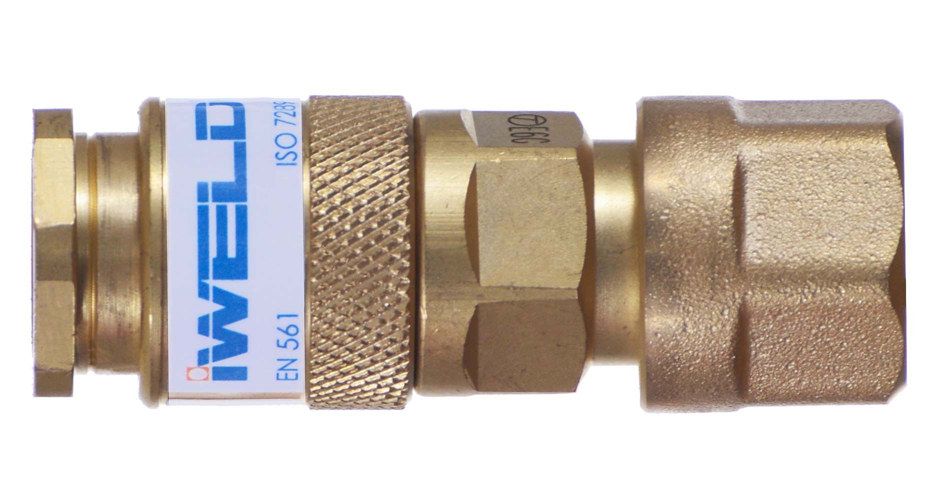 iWELD gyorscsatlakozó nyomáscsökk. oxigén G3/8" RH termék fő termékképe