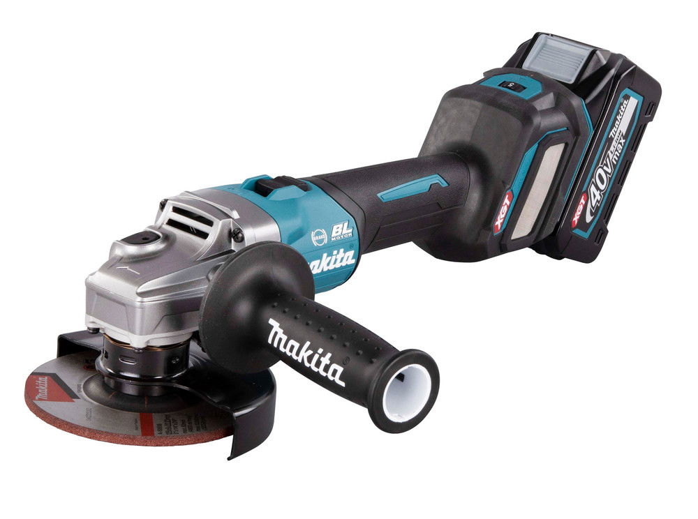 MAKITA GA023GM201 40Vmax XGT Li-Ion BL AWS AFT 125 mm sarokcsiszoló ford, FÉK 2x4,0 Ah akkuval termék fő termékképe