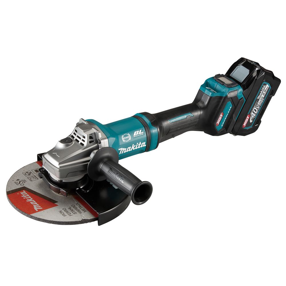 MAKITA GA038GT201 40Vmax XGT Li-Ion BL AWS AFT 230 mm sarokcsiszoló FÉK, 2x5,0 Ah akkuval termék fő termékképe