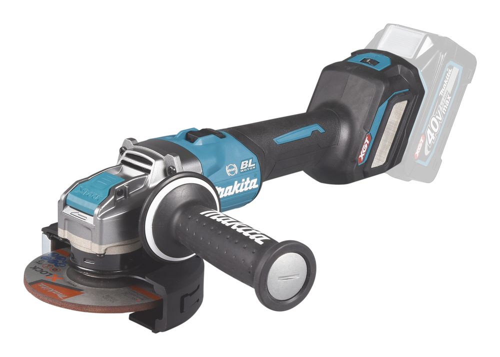 MAKITA GA041GZ 40Vmax XGT Li-Ion BL AWS AFT 125 mm X-LOCK sarokcsiszoló ford, FÉK (akku és töltő nélkül) termék fő termékképe